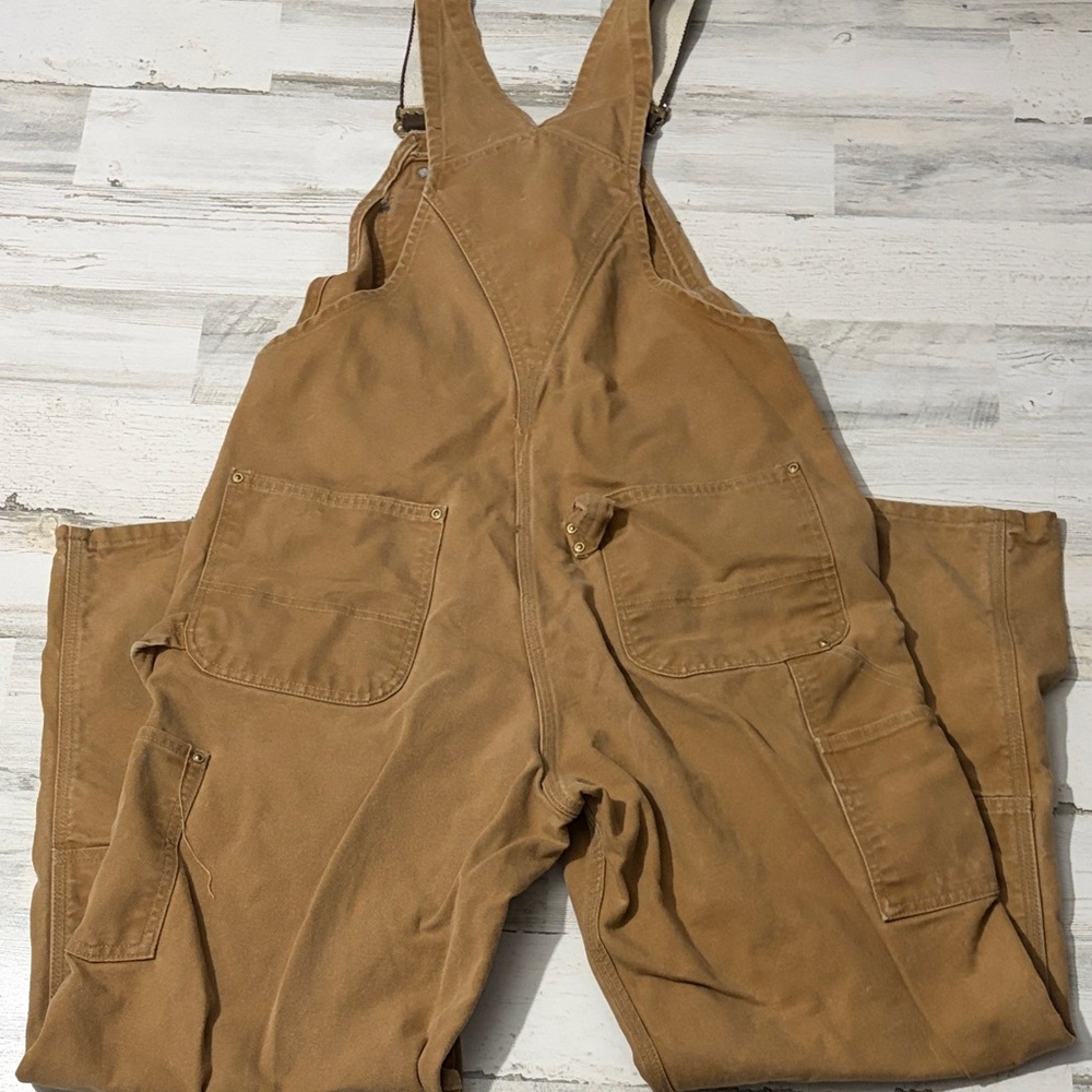 Carhartt Tan Work Overalls coveralls - Picture 5 of 12